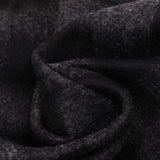 Velours de laine mélangée à carreaux noir et gris
