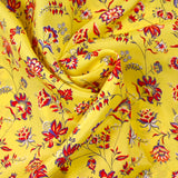 Crêpe de chine Claudia fond jaune