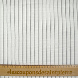 Étamine de polyester rayures Sabrina fond blanc
