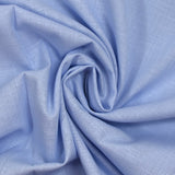 Coton tissé aspect lin bleu layette