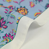 Crêpe de chine Claudia fond bleu