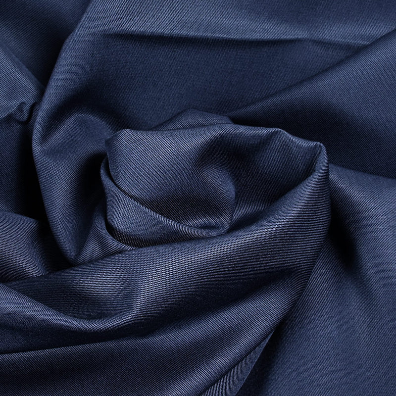 Sergé de coton et viscose marine