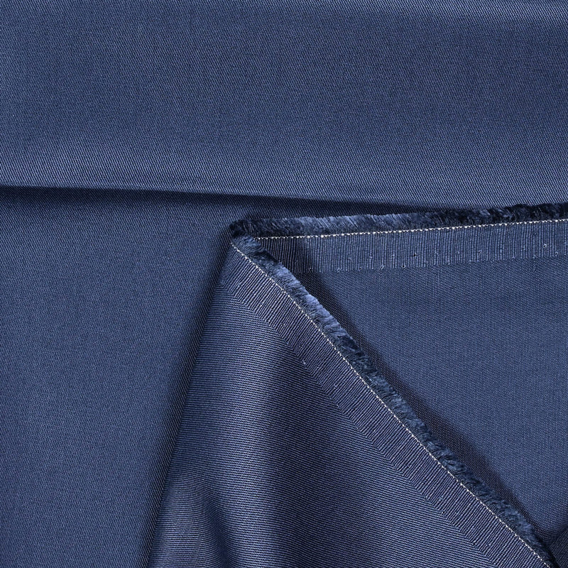Sergé de coton et viscose marine