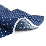 Viscose imprimée Lou à pois 2mm fond marine
