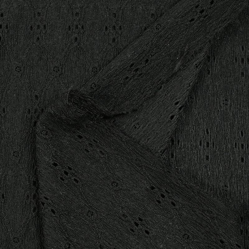 Maille relief ajourée Suzanne noir