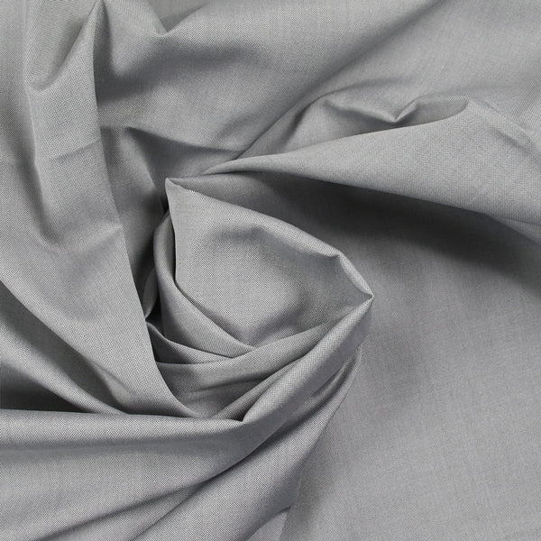 Chambray de coton argent