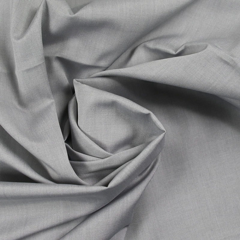 Chambray de coton argent