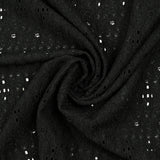 Maille relief ajourée Suzanne noir