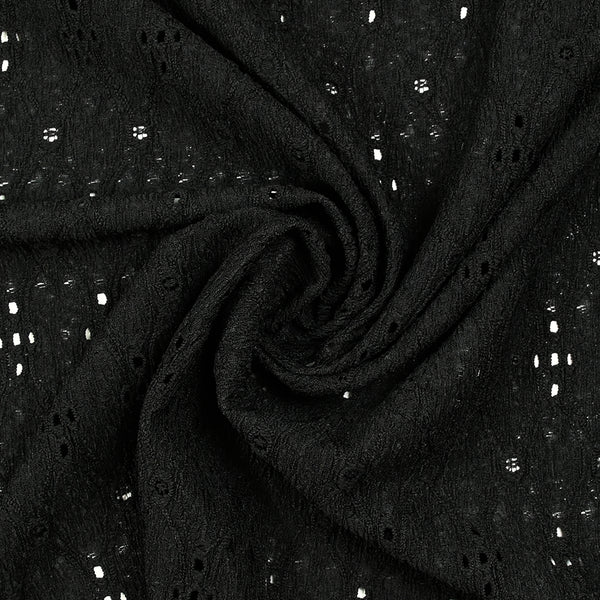 Maille relief ajourée Suzanne noir