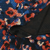 Maille chevron imprimée miraculeux fond bleu foncé