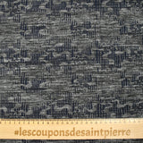 Maille texturée folie invasive gris et marine