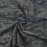 Maille texturée folie invasive gris et marine