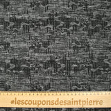 Maille texturée folie invasive gris et noir
