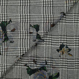 Maille polyester Prince de Galles imprimée bouquet