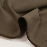 Gabardine de coton élasthanne châtaigne