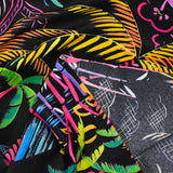Maille de polyester imprimée POP fond noir