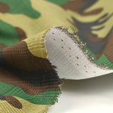 Satén de algodón elastano camuflaje verde y marrón