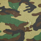 Satén de algodón elastano camuflaje verde y marrón