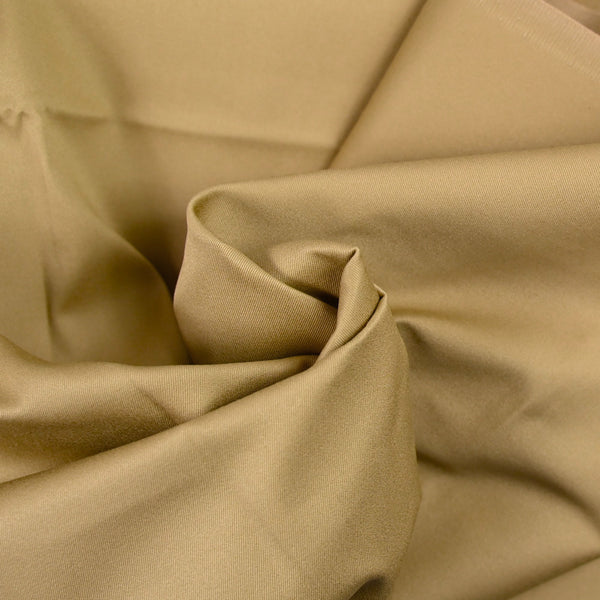 Gabardine de coton fin camel
