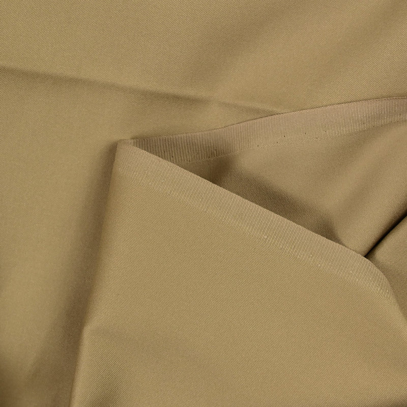 Gabardine de coton fin camel