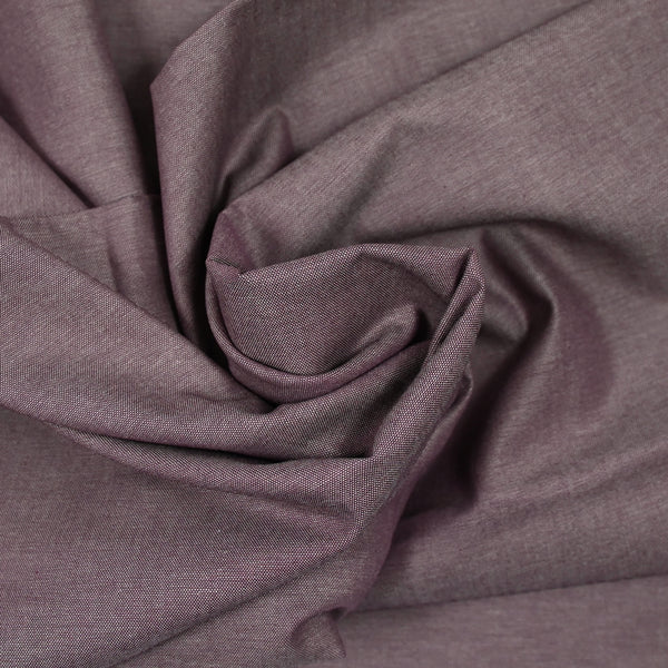 Coton oxford lie de vin