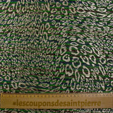 Punto fino lurex plisado leopardo dorado fondo rojo, verde y azul