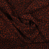 Brown and black leopard printed polyester