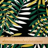 Viscose imprimée jungle fond noir