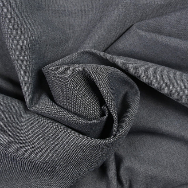 Chambray polyester noir et gris