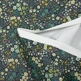 Water-repellent waterproof fabric with green floral garden print