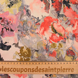 Flor de floración de acuarela de estampado de crepe pesado