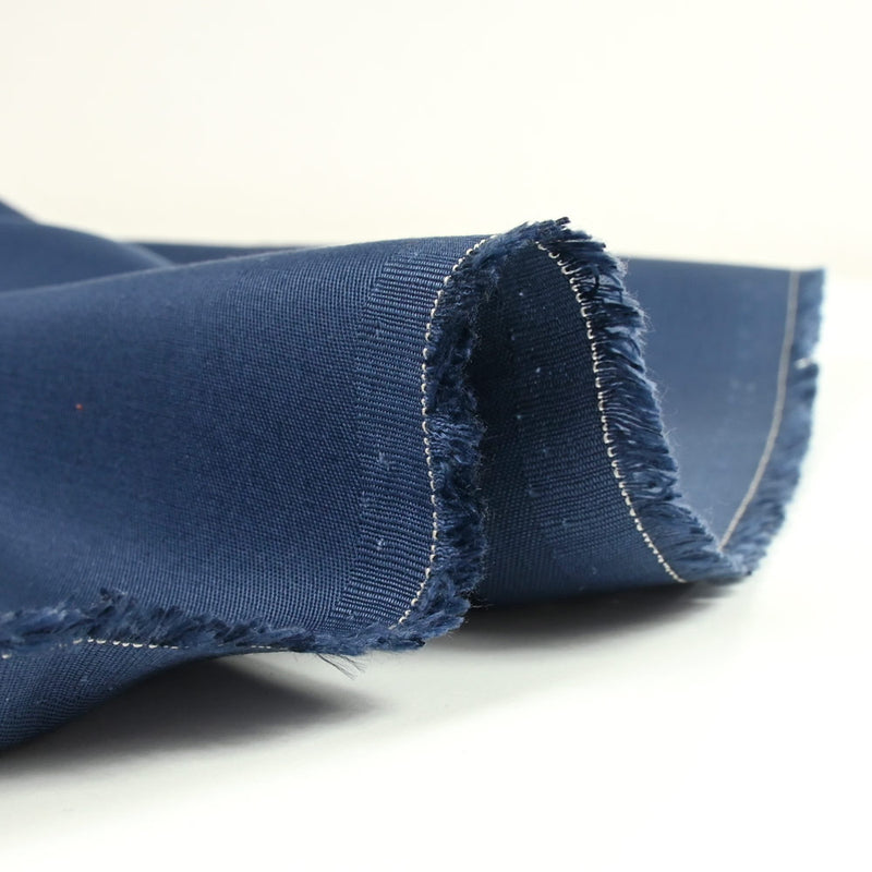 Sergé de coton et viscose marine