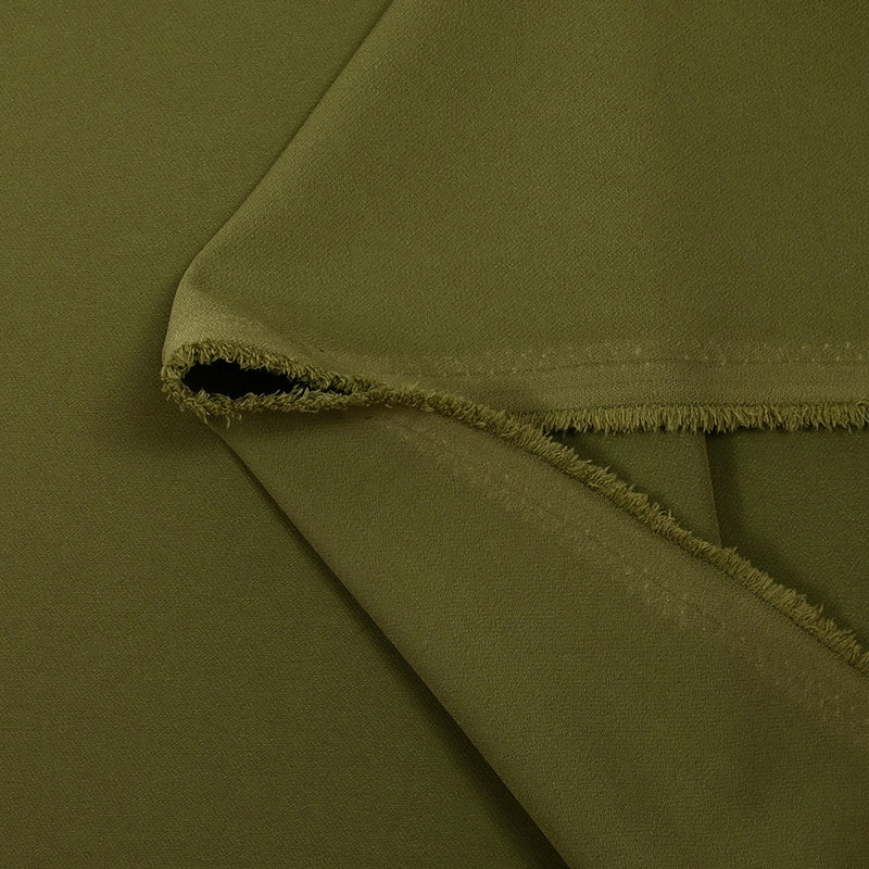 Crêpe de polyester lourd Louna kaki