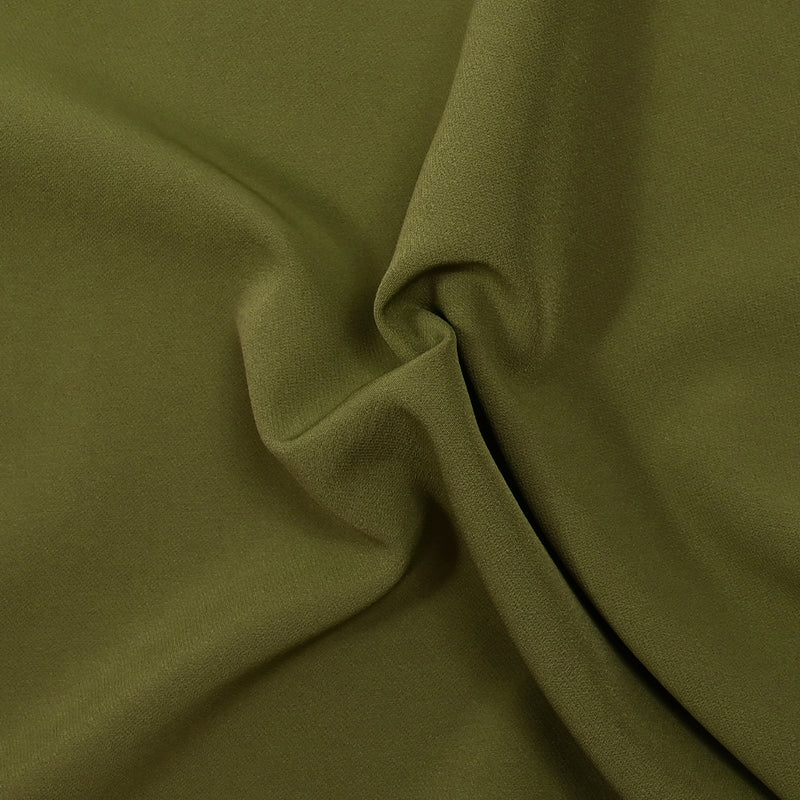 Crêpe de polyester lourd Louna kaki