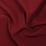 Crepé pesado de poliéster Louna rojo burdeos