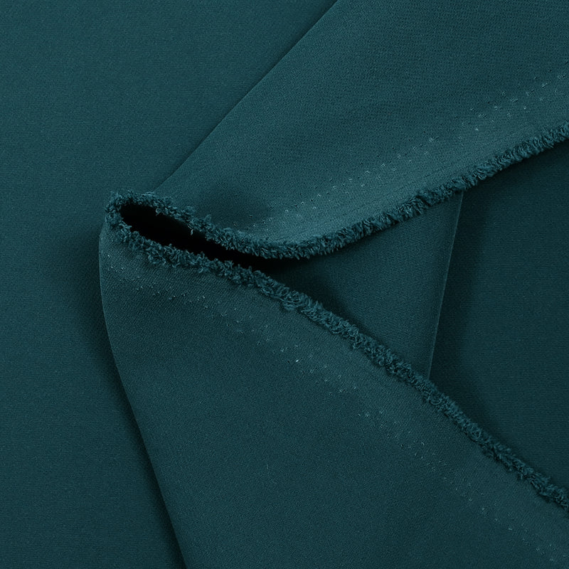 Crêpe de polyester lourd Louna bleu pétrole