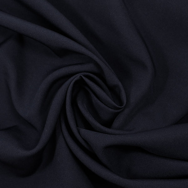 Crêpe de polyester lourd Louna bleu nuit