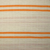 Viscose et coton rayé en relief orange fond écru naturel