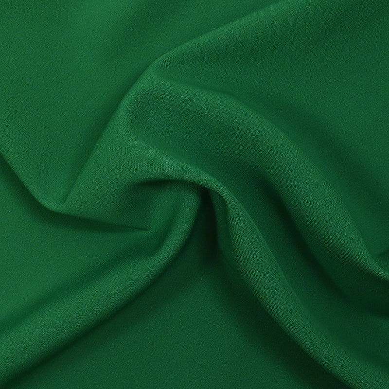 Crêpe de polyester lourd Louna vert prairie