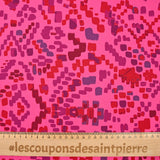 Heavy crêpe print pixel fuchsia background
