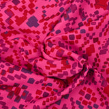 Heavy crêpe print pixel fuchsia background