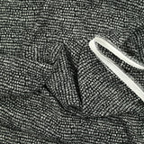 Mousseline imprimée à pois graphique fond noir