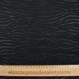 Maille de polyester fantaisie zèbre noir