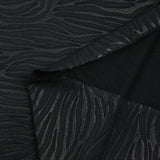 Maille de polyester fantaisie zèbre noir