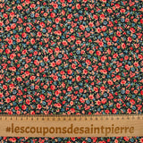 Heavy crêpe printed small flower sea background