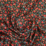 Heavy crêpe printed small flower sea background