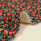 Heavy crêpe printed small flower sea background