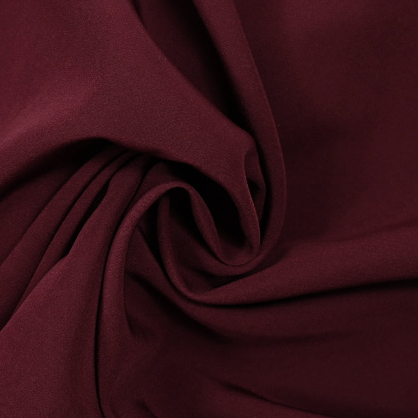 Crêpe de polyester lourd Louna lie de vin