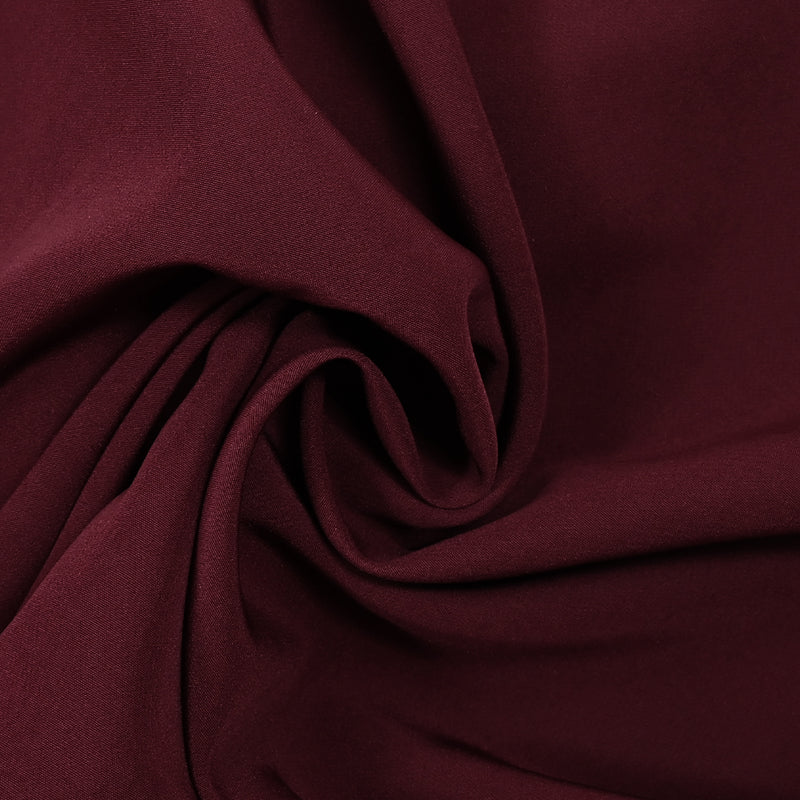 Crêpe de polyester lourd Louna lie de vin