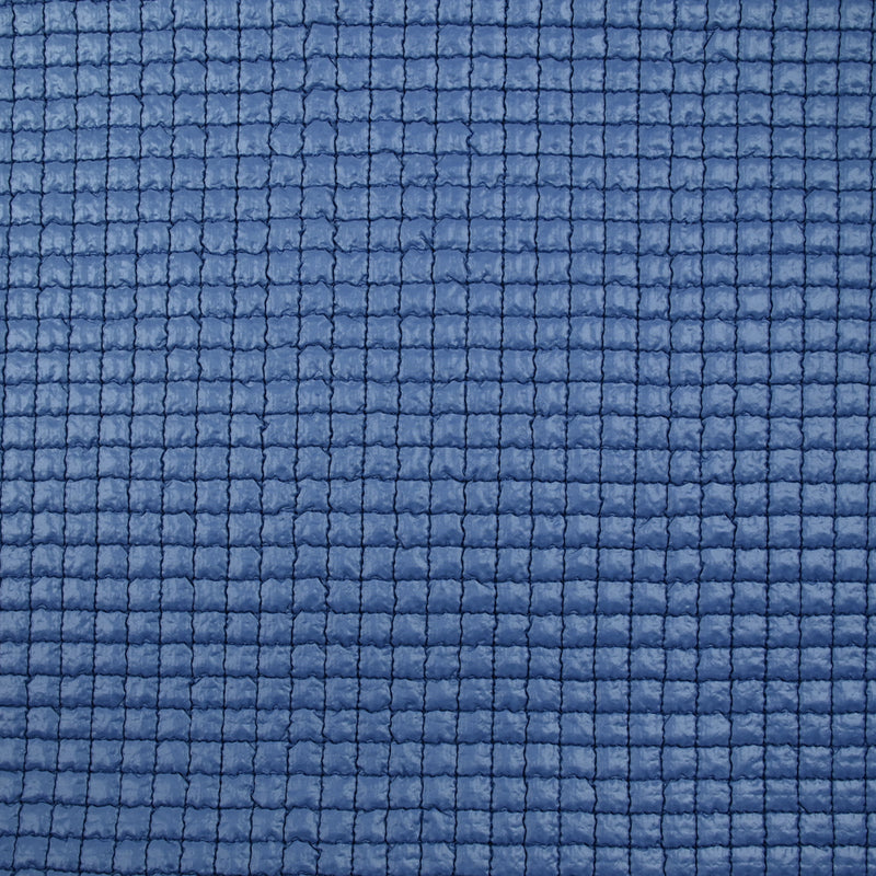 Matelassé à carreaux bleu barbeau